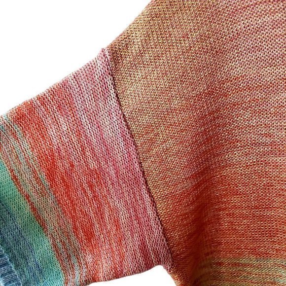 RXB Womens Mutlticolored Shimmer  Knit Cottagecore Oversized‎ Sweater Size XL - Picture 6 of 13